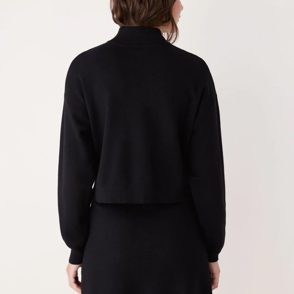 BNWT Frank and Oak Mockneck Sweater - XS - Black - Picture 5 of 8